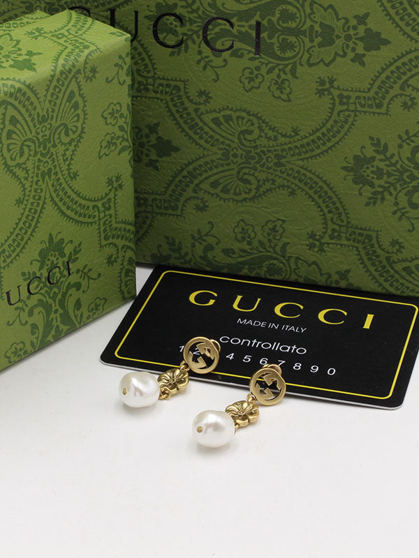 حلق قوتشي انتيك بيرل حلق gucci