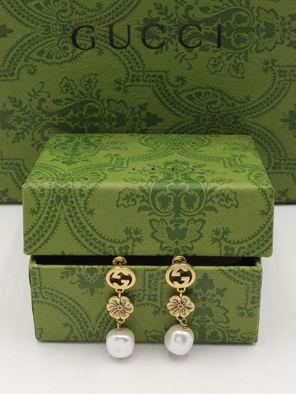 حلق قوتشي انتيك بيرل حلق gucci