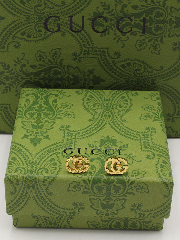 حلق قوتشي ميتال صغير لوقو حلق gucci ذهبي