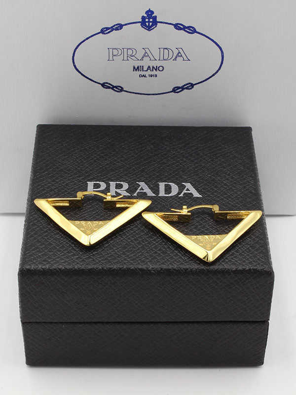 حلق برادا ذهبي كبير لوقو حلق brada