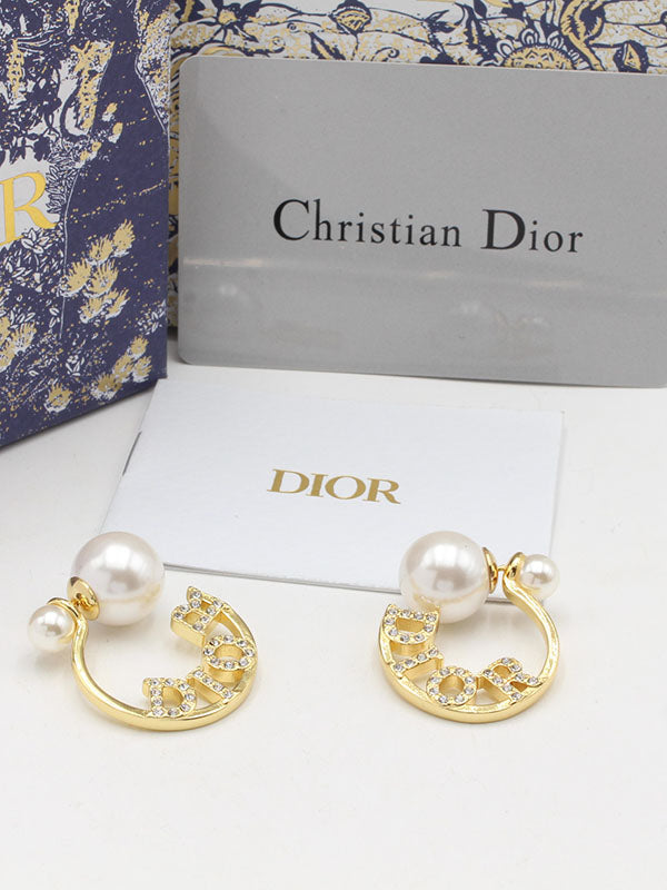 حلق ديور باك سايد كبير لولو لوقو حلق dior