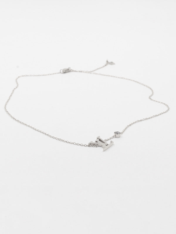 سلسال لويس فيتون شعار لوقو سلسال louis vuitton فضي