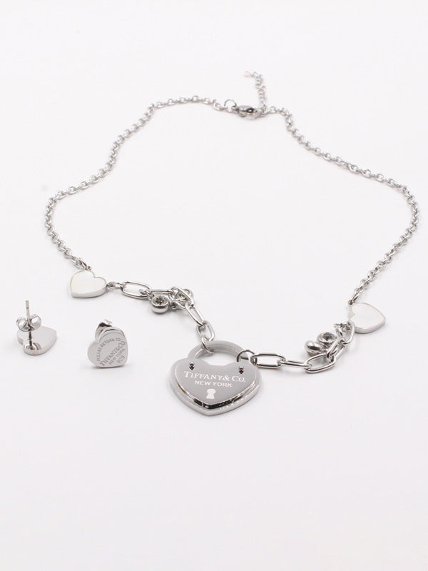 طقم تيفاني هارت اطقم tiffany فضي