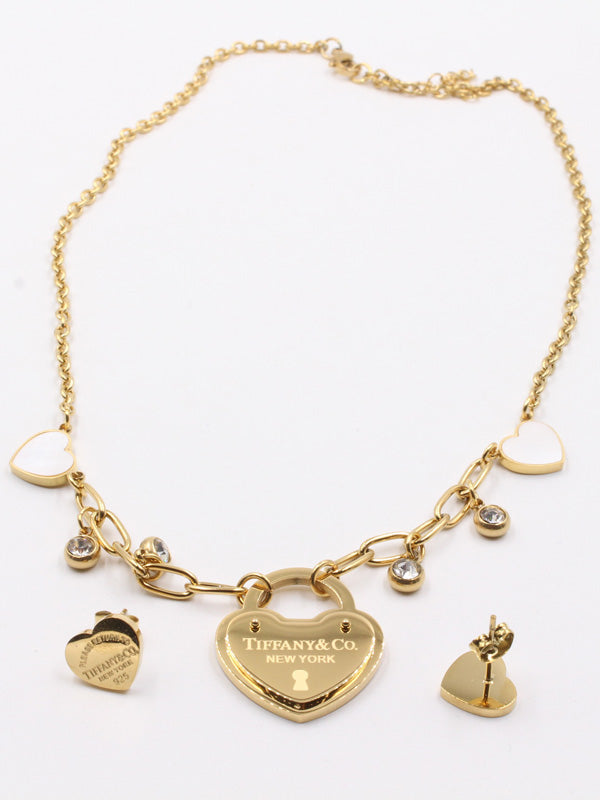 طقم تيفاني هارت اطقم tiffany ذهبي