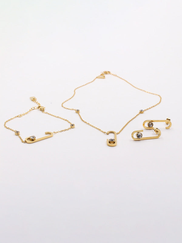 طقم ميسيكا ذهبي 3 قطع اطقم messika