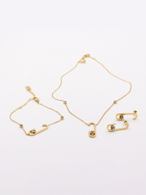 طقم ميسيكا ذهبي 3 قطع اطقم messika ذهبي