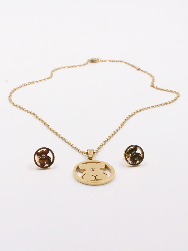 طقم توس مدور لوقو اطقم دبدوب ذهبي