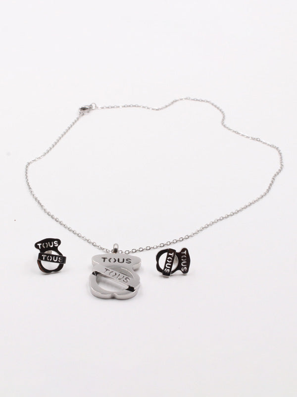 طقم توس لوقو فضي اطقم دبدوب فضي