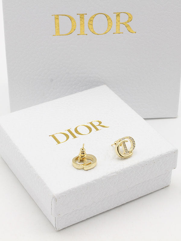 حلق ديور كريستال صغير لوقو حلق dior