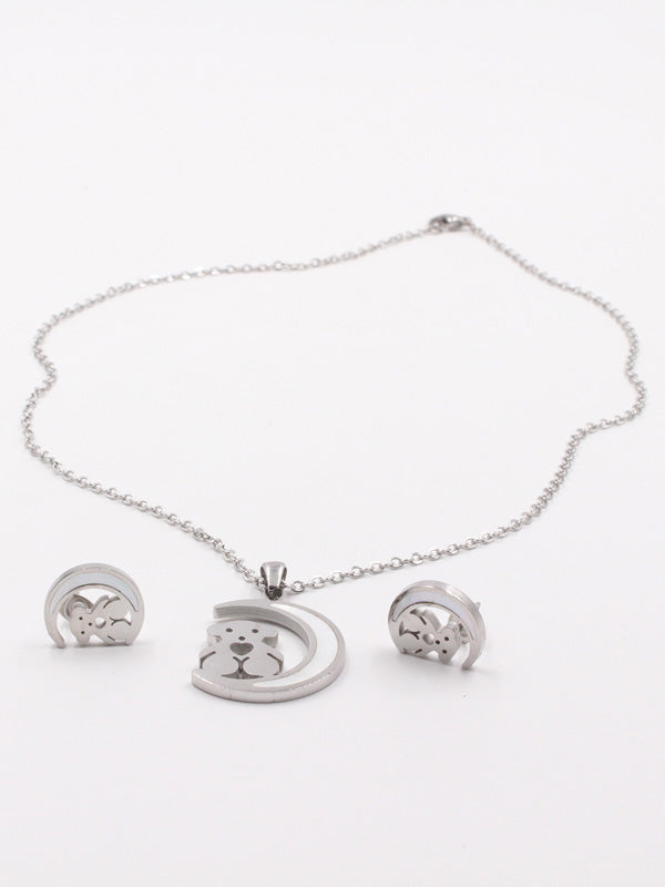 طقم توس هلال لوقو اطقم دبدوب فضي