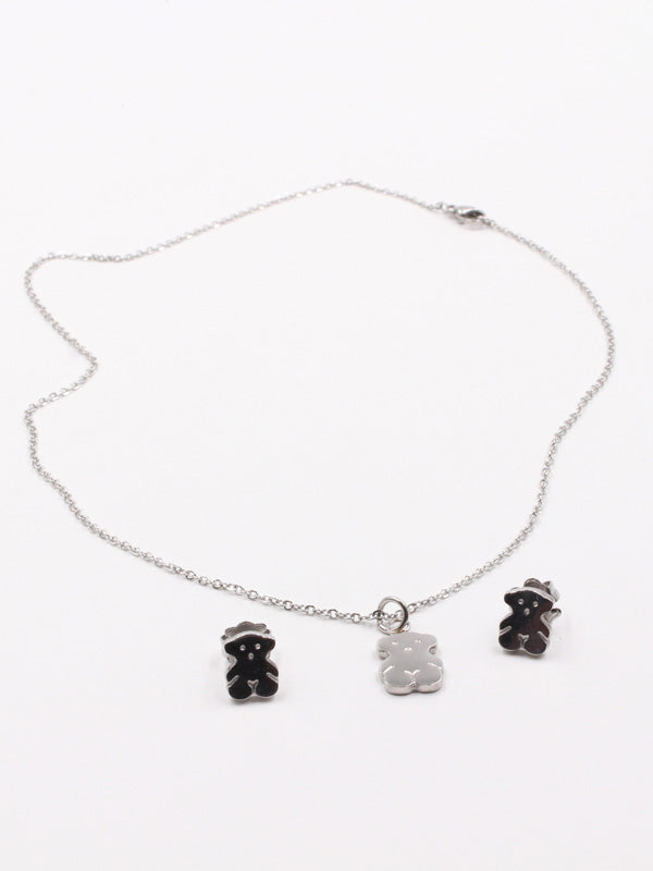 طقم توس فضي لوقو اطقم دبدوب فضي