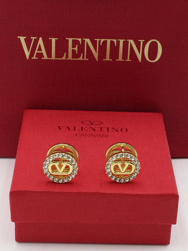 حلق فالنتينو كبس كريستال تو سايد لوقو حلق VALENTINO