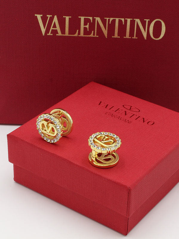 حلق فالنتينو كبس كريستال تو سايد لوقو حلق VALENTINO