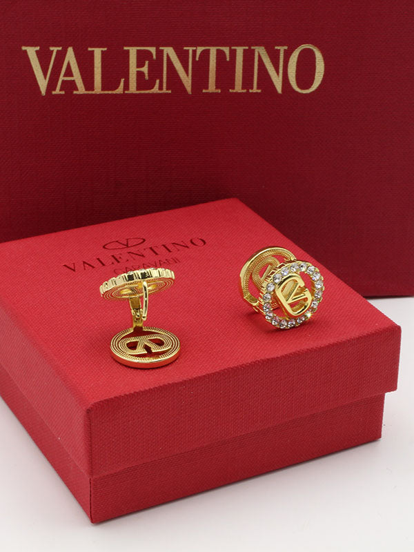 حلق فالنتينو كبس كريستال تو سايد لوقو حلق VALENTINO