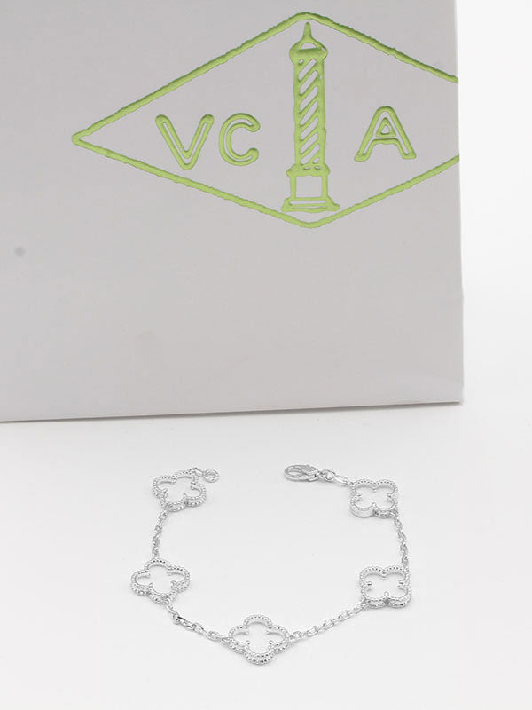 اسواره فان كليف شفاف كلير اسواره van cleef فضي