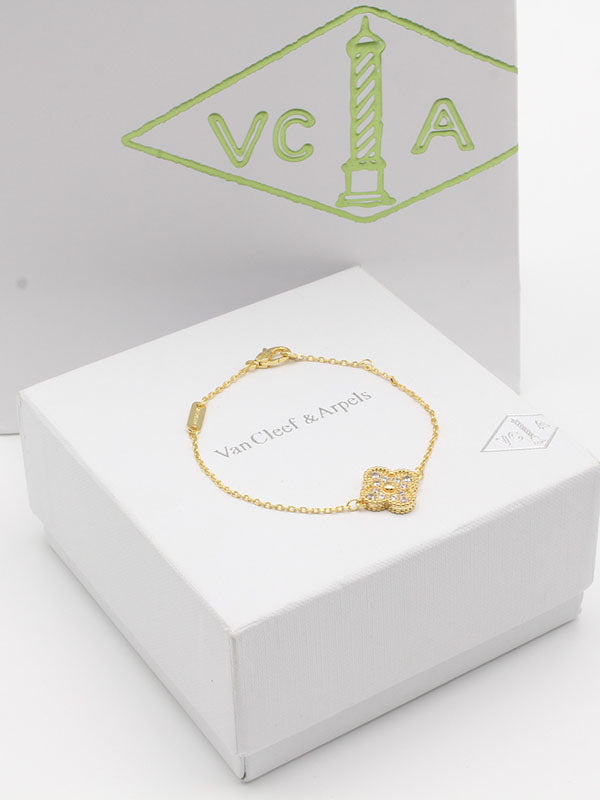 اسوارة فان كليف وردة ذهبية اسواره van cleef