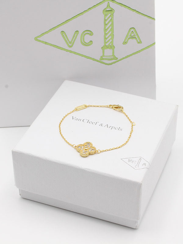 اسوارة فان كليف وردة ذهبية اسواره van cleef