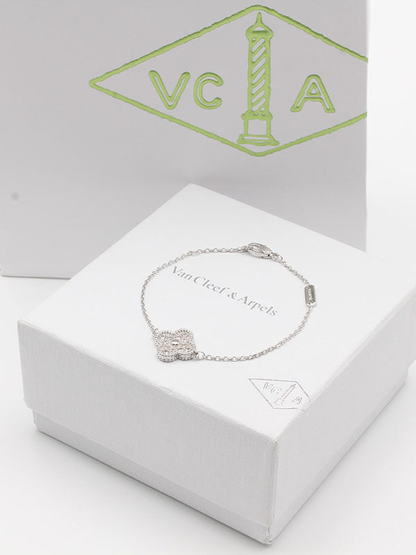 اسوارة فان كليف وردة ذهبية اسواره van cleef فضي زركون