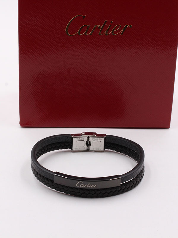اسوارة كارتير جلد ملتي لاينز اسواره CARTIER اسود