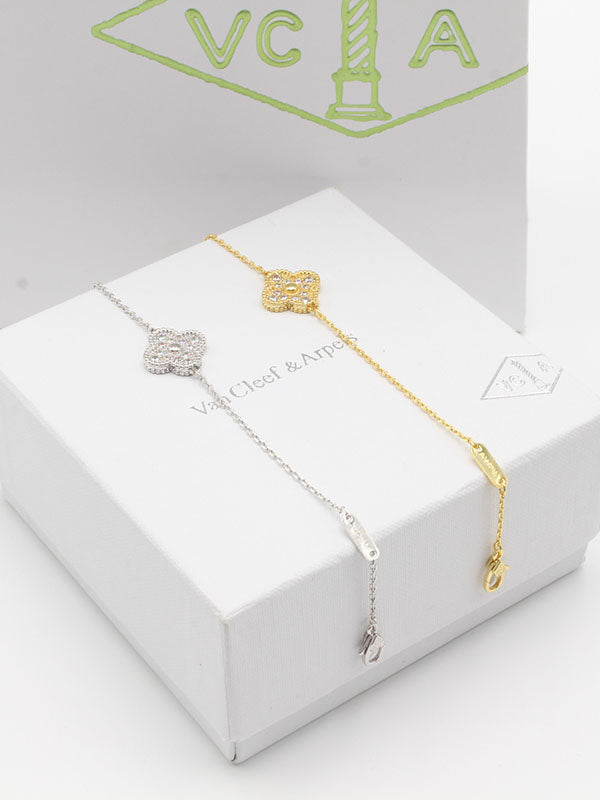 اسوارة فان كليف وردة ذهبية اسواره van cleef