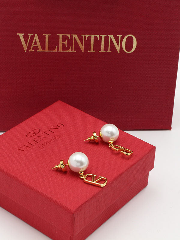 حلق فالنتينو بيق بيرل لوقو حلق VALENTINO
