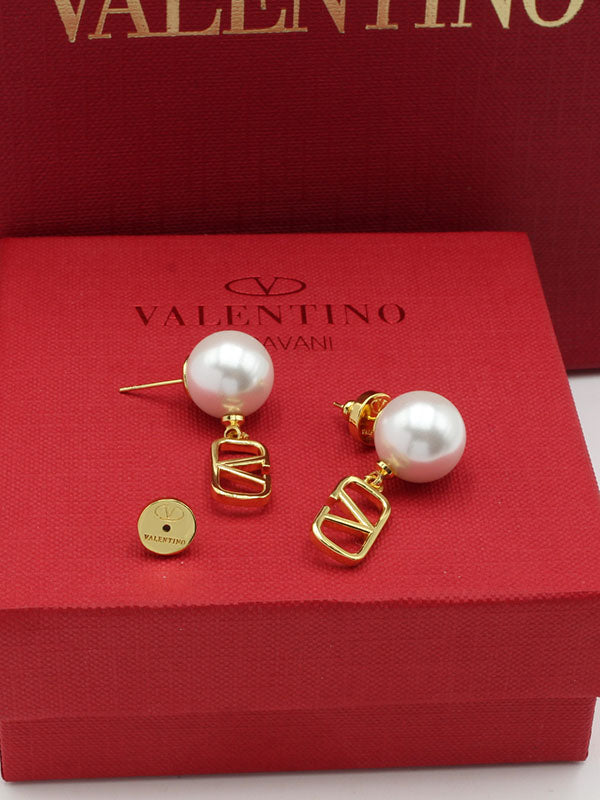 حلق فالنتينو بيق بيرل لوقو حلق VALENTINO