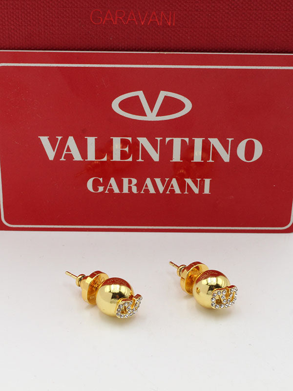 حلق فالنتينو بولز صغير لوقو حلق VALENTINO ذهبي