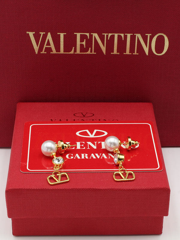 حلق فالنتينو لولو متوسط الطول لوقو.  حلق VALENTINO