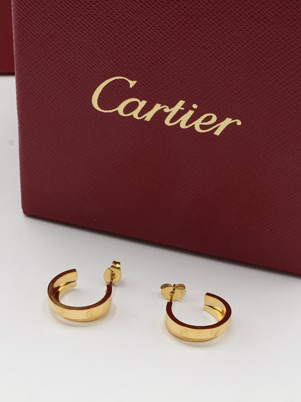 حلق كارتير دبل لاينز حلق CARTIER ذهبي