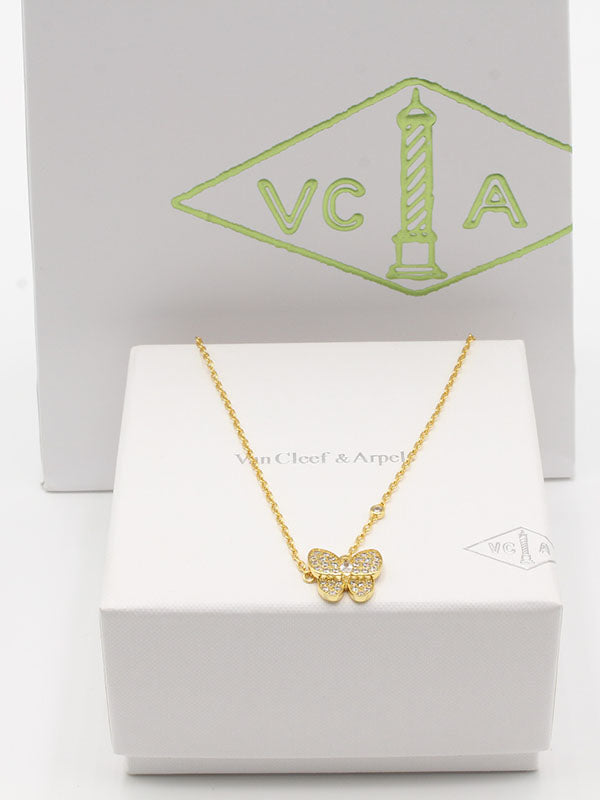 سلسال فان كليف فراشه زركون سلسال van cleef ذهبي