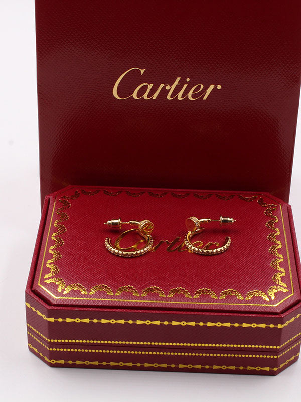 حلق كارتير مسمار زركون وسط حلق CARTIER