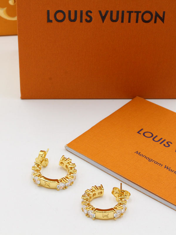 حلق لويس فيتون سيركل زركون نيو لوقو حلق louis vuitton