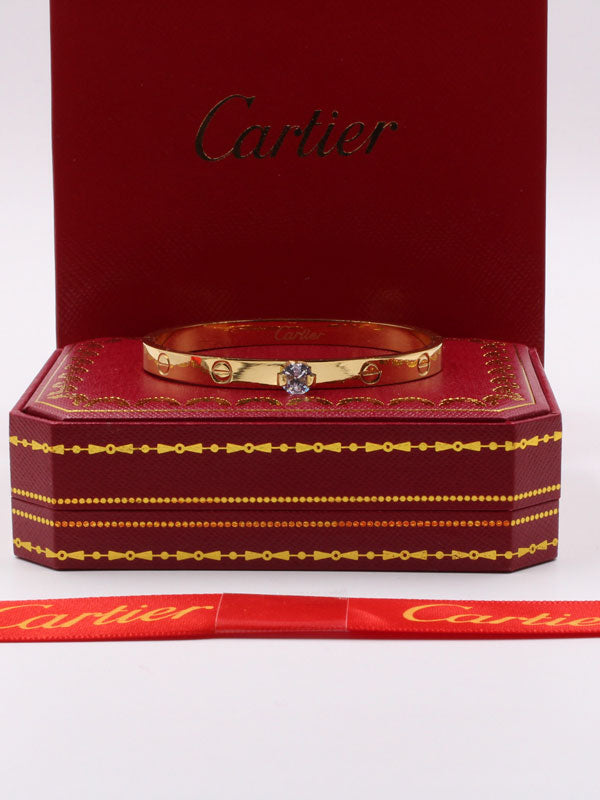 اسواره كارتير حجر سوليتير لوقو اسواره CARTIER ذهبي