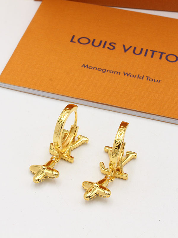حلق لويس فيتون سيركل نيو زركون لوقو حلق louis vuitton