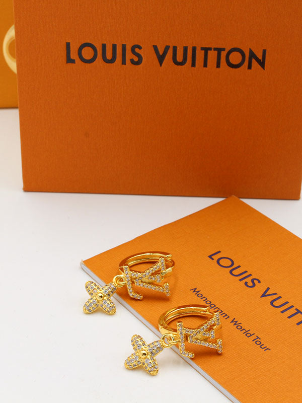 حلق لويس فيتون سيركل نيو زركون لوقو حلق louis vuitton