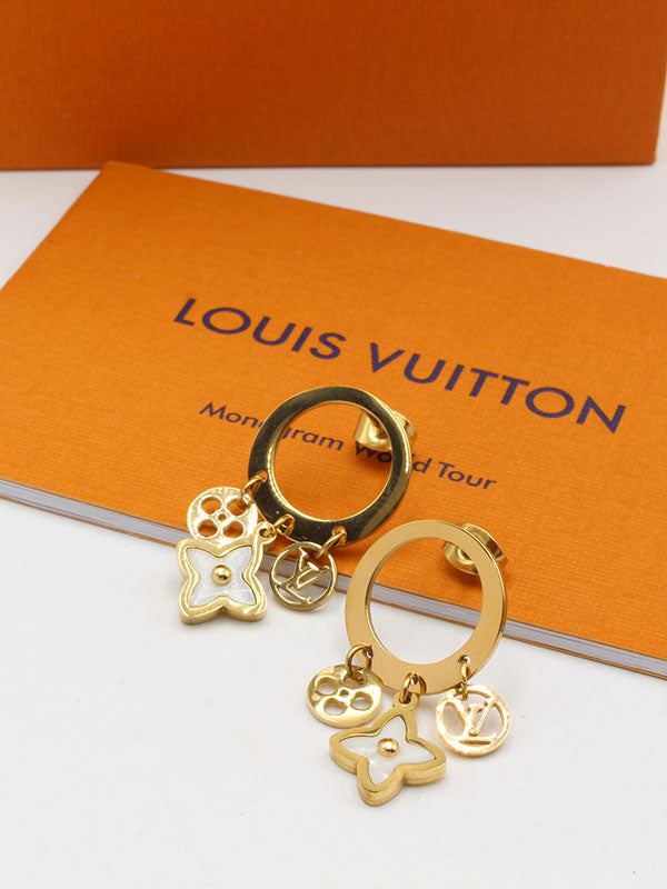 حلق لويس فيتون ملتي بندنتس حلق louis vuitton ذهبي