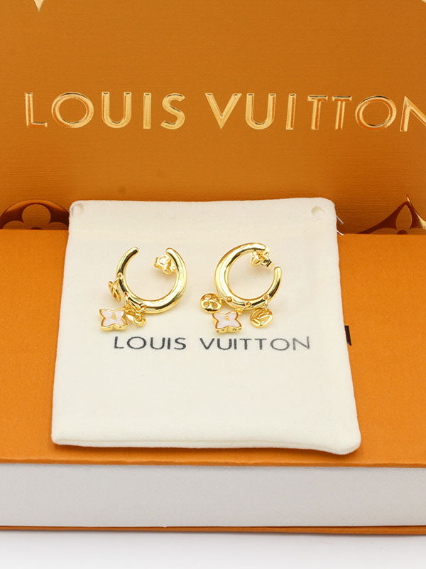 حلق لويس فيتون سبركل وايت بندنتس لوقو حلق louis vuitton