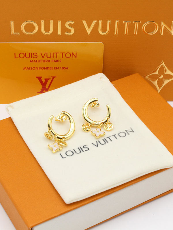 حلق لويس فيتون سبركل وايت بندنتس لوقو حلق louis vuitton