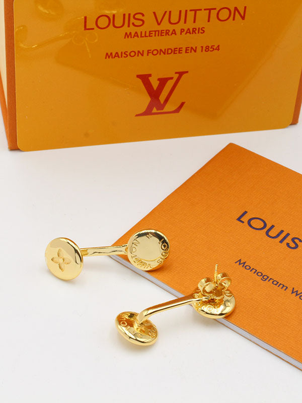 حلق لويس فيتون زركون تو راوند لوقو حلق louis vuitton