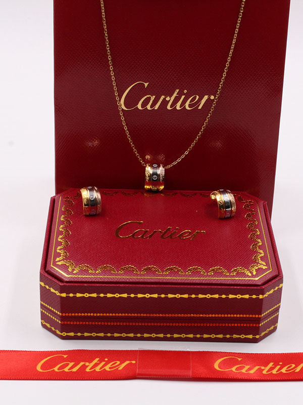 طقم كارتير لوف 2 قطع ملتي كلر اطقم CARTIER ذهبي