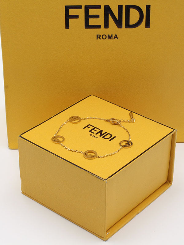 اسواره فندي ناعم لوقو ذهبي اسواره fendi