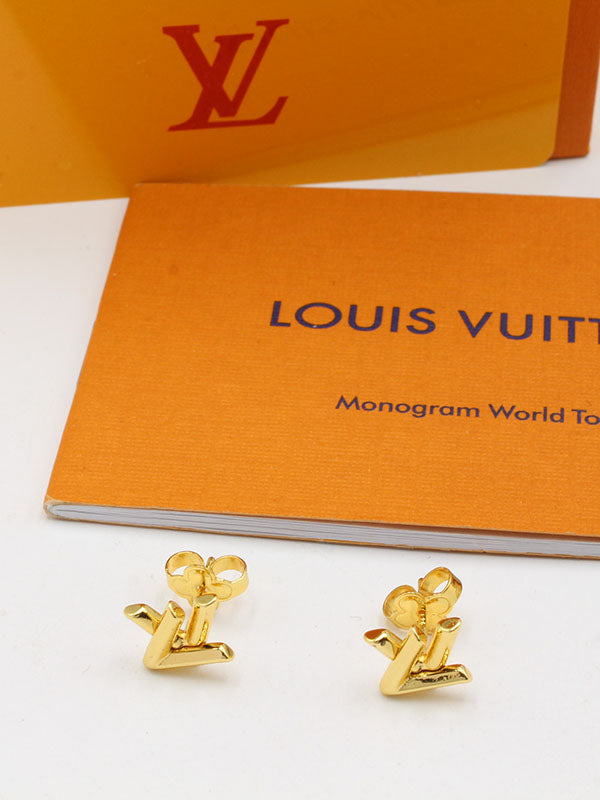 حلق لويس فيتون دبل نيو لوقو حلق louis vuitton ذهبي