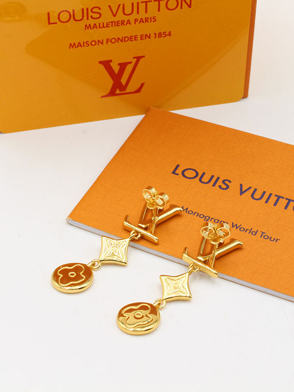 حلق لويس فيتون طويل سيركلز اند لوقو حلق louis vuitton