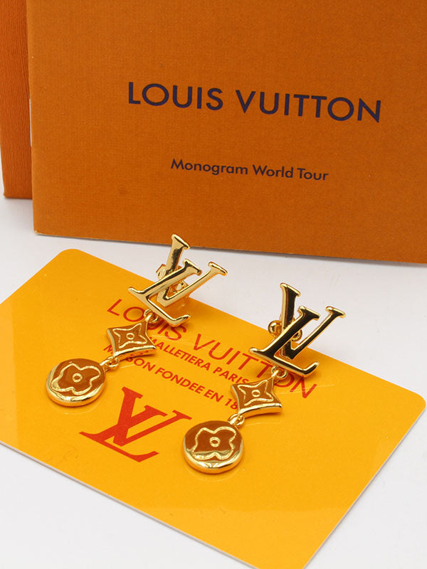 حلق لويس فيتون طويل سيركلز اند لوقو حلق louis vuitton