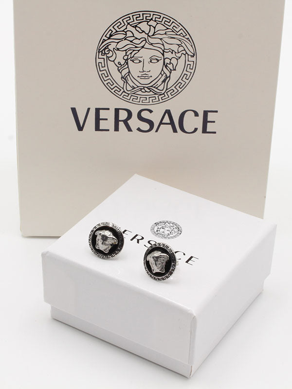حلق فيرساتشي فضي حلق versace فضي