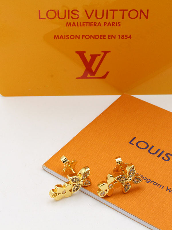 حلق لويس فيتون زركون تو فلاور لوقو حلق louis vuitton