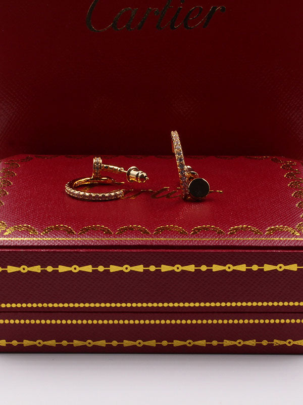 حلق كارتير مسمار زركون وسط حلق CARTIER