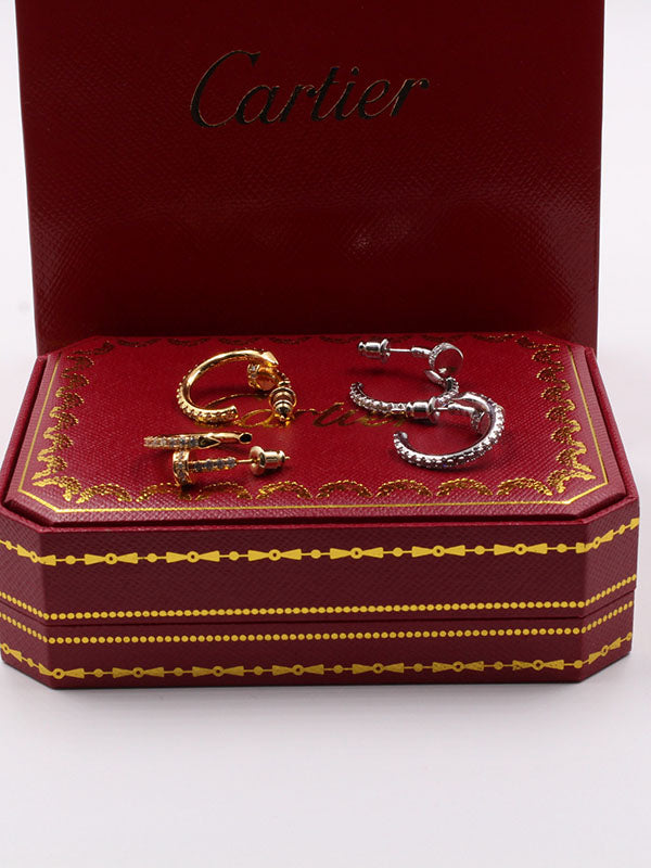 حلق كارتير مسمار زركون وسط حلق CARTIER