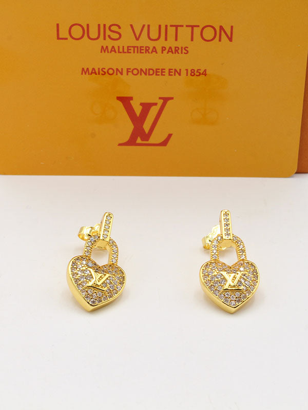 حلق لويس فيتون هارت زركون لوقو حلق louis vuitton