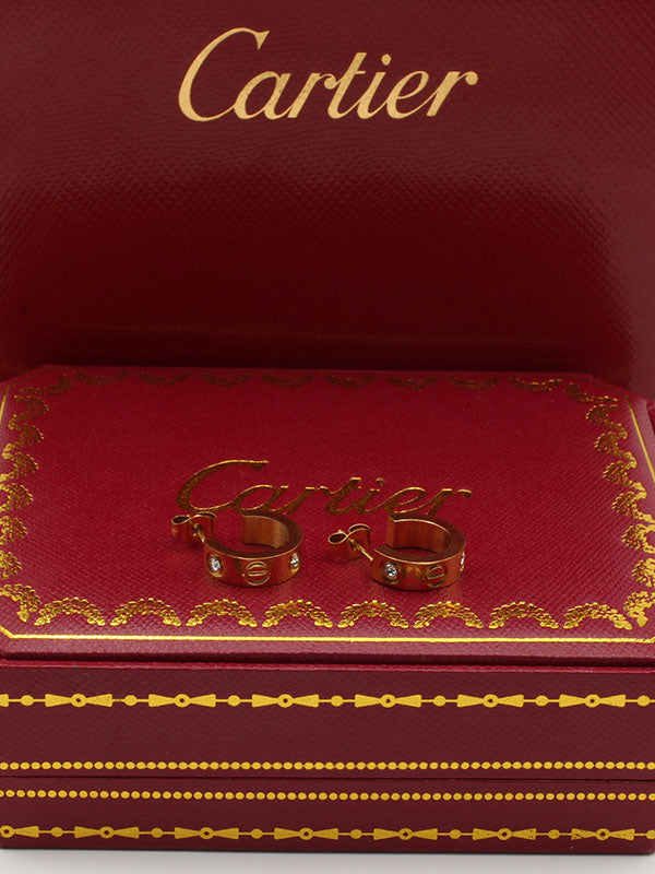 حلق كارتير مدور صغير زركون حلق CARTIER